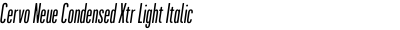 Cervo Neue Condensed Xtr Light Italic